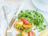 Chickpea Pancakes with Avocado, Tomato and Watercress {vegan}