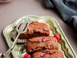 Chocolate Raspberry Friands with Rosewater {dairy free}