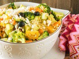 Easy Summer Orzo Salad {vegan option}