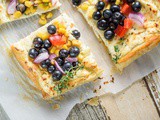 Goat Cheese Tart with Blueberry-Sweet Corn Salsa
