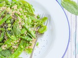 Green Spring Salad with Quinoa and a Lemon Mustard Dressing {vegan}