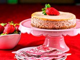 White Chocolate Strawberry Cheesecake