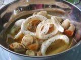 Scallop and calamari soup