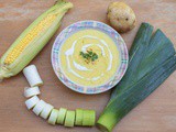How to make vegan corn, potato & leek soup