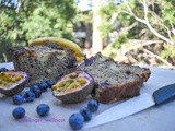 Passionfruit blueberry banana bread