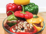 Vegan Stuffed Peppers with Brown Rice