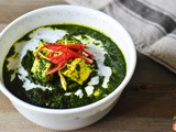 Palak Paneer / Spinach Cottage Cheese (Gluten-free, Keto)