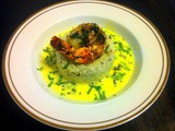 Grilled Tiger Prawns with Yogurt Coconut Chutney, Cumin Rice and Kale Salad - Complete Meal