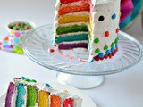 6 Layer Rainbow Cake | Rainbow Cake | Eggless Rainbow Cake