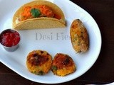 Combo platter 3 - Hot Dog Tikki Taco with Til Tomato chutney  ( aloo tikki taco)