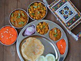 Day 4 ~ Pakistani Halwa Poori Platter - Aloo Bhajia, Channe Ka Salan , Halwa and Poori | Combo Meal Ideas