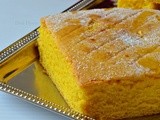 Eggless Yellow Sponge Mango Cake