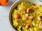 Godhumai Rava Pongal / Crackled Wheat Pongal