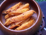 « Frites » de patates douces épicées au four