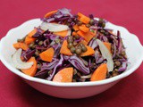 Salade de lentilles vertes, chou rouge et carottes