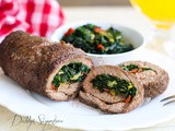Beef roll ups with ugu filling