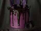 Chocolate Blackberry Elegantly Gothic Halloween Cake