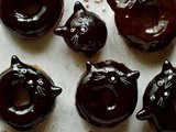 Chocolate Glazed Black Cat Doughnuts