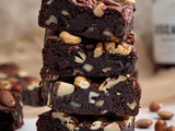 Nutty Rum Brownies (vegan)