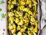 Spiced Cauliflower And Courgette With Yellow Rice