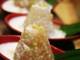 Sago Gula Melaka (Tapioca Pearls with Pandan Syrup, Coconut Milk and Unrefined Palm Sugar Syrup)