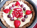 A simple spiced no bake fruit and nut tart