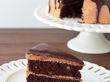 Chocolate Peanut Butter Cake with Ganache Glaze