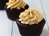 Dark Chocolate Cupcakes with Biscoff Buttercream Frosting