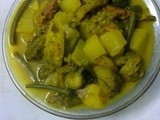 Bitter Gourd Stew With Vegetables  / Bengali Karela Shukto