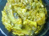 Cabbage  -  Fish Head  Curry/Bandha Gobi With Fish Head