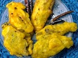 Crispy Banana Flower Fritters / Bengali Mocha Bhaja