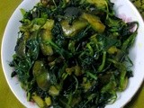 Fenugreek Leaves With Eggplant/Healthy Methi-Leaves Curry
