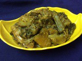 Non-Veg. Side Dish With Malabar Spinach And Fish Head/Pui Shak And Fish Head(Rohu/Katla)