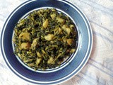 Potato With Fenugreek Leaves Curry / Methi Aloor Torkari