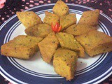 Tea Time Snacks—–Fried Dhoka (In Microwave)/Quick And Easy To Make Snacks