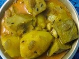 Veg. Raw (Unripe) Jackfruit Curry/ Bengali Enchorer Dalna