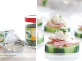 Ham and herb cheese appetizer