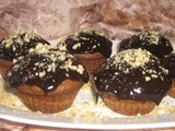 Muffins, Topped with Chocolate and Nuts
