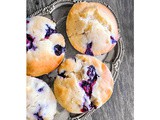 Eggless Blueberry Yogurt Muffins