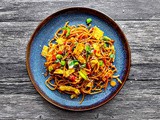 Indian Style Egg Chow Mein Recipe (using spaghetti noodles)