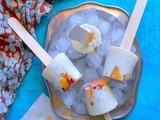 Peaches and Cream Yogurt Popsicles (Without Molds)