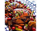 Quick Oven Roasted Balsamic Chicken with Vegetables