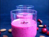 Super Healthy Pomegranate-Cranberry-Almond-Smoothie