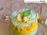 Vegan Mango Matcha Chia Pudding Recipe