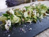Fennel, ricotta and pistachio salad with lavender salt