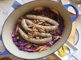 Red Cabbage, Apple, Sausage and Lentil Tray Bake
