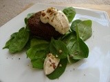 Spiced Carrot and Lentil Burgers, with Tahini Yoghurt Dressing