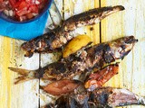 Char Grilled Sardines with the simplest Salsa ever