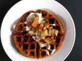 Honey-Amaranth Waffles with Spiced Pears