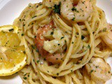 Lemon Butter Garlic Shrimp Pasta